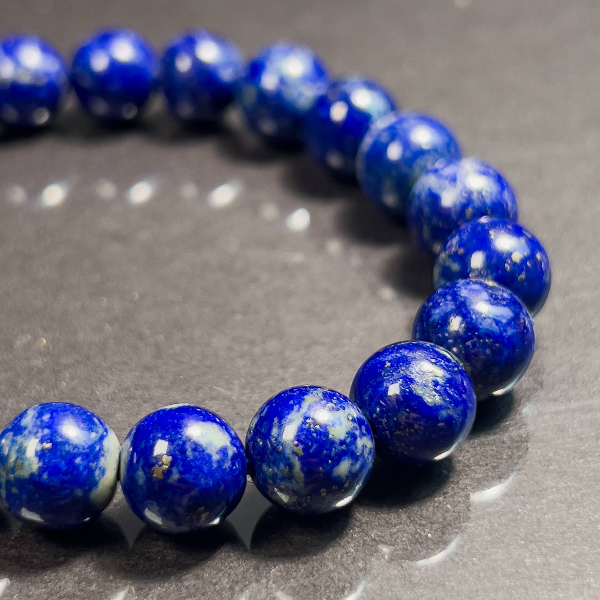 青金石手鍊、天然青金石水晶、Lapis lazuli bracelet、專注力療癒水晶、沉靜能量飾品 青金石手鍊 集中水晶 情緒療癒飾品