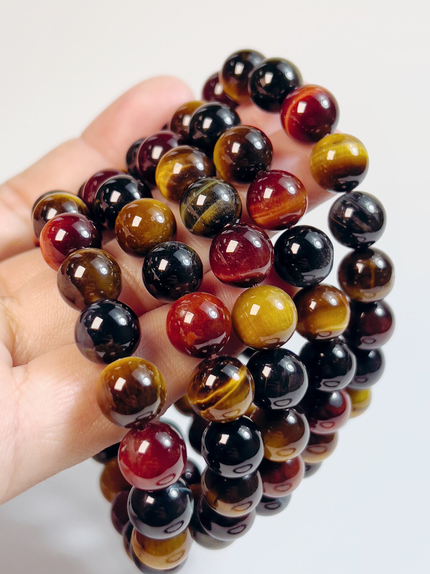 三色虎眼石手鍊、能量水晶手鍊、Tiger’s Eye bracelet、金紅藍虎眼石設計飾品 虎眼石手鍊 三色虎眼石 能量手鍊