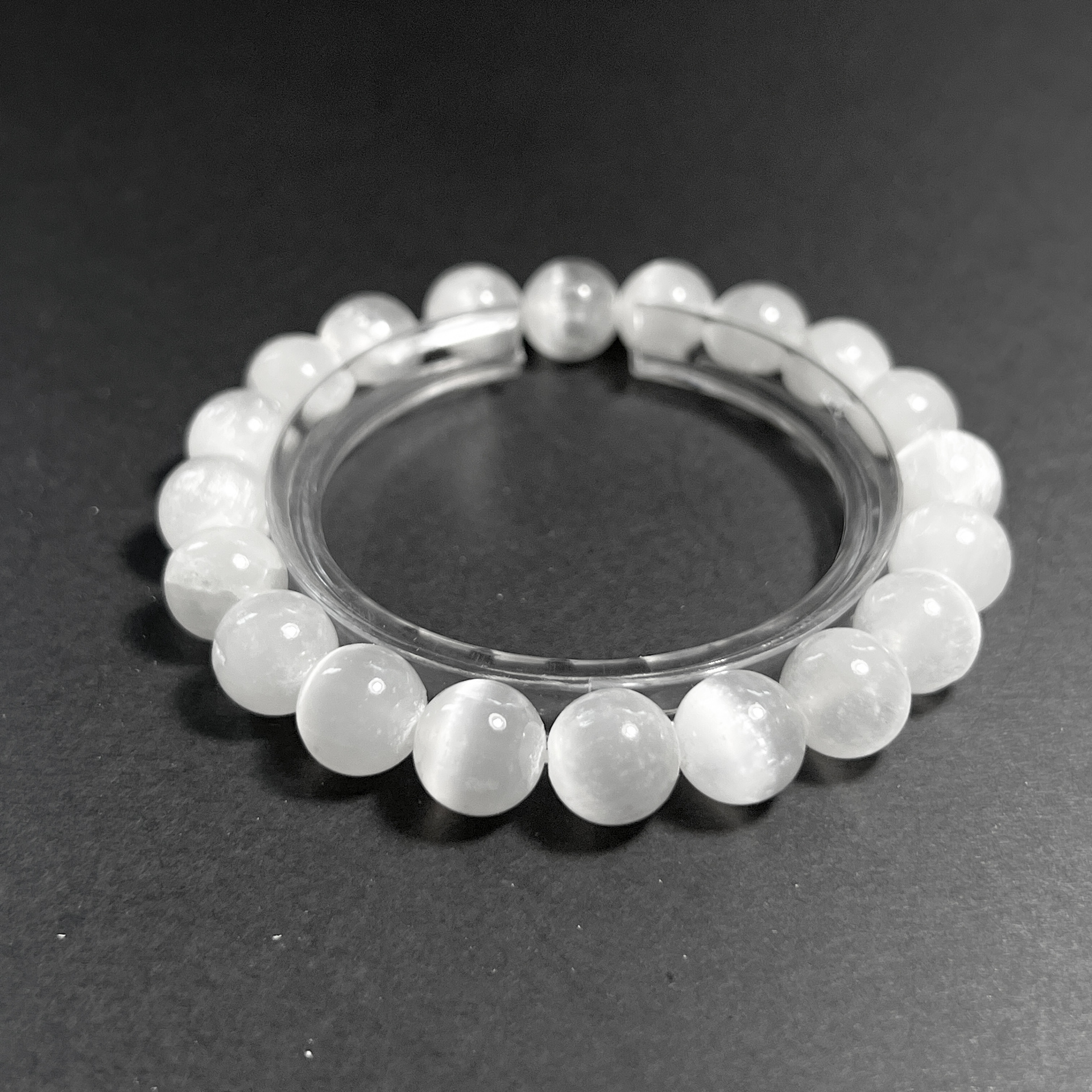 透石膏手鍊、Selenite 水晶飾品、月光能量手鏈、頂輪療癒水晶、撫慰情緒水晶飾品 透石膏手鍊 月光水晶 撫慰情緒飾品